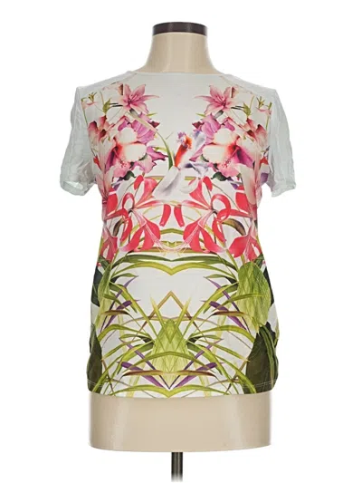 Pre-owned Ted Baker Short Sleeve T-shirt In Ivory