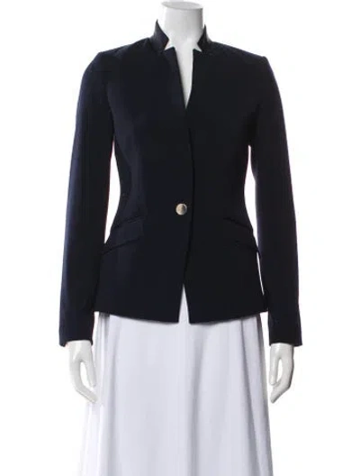Pre-owned Ted Baker Silk Blazer In Blue