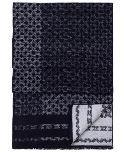 Ted Baker Silk Diamonds W Bar Stripes Men's Scarf In Black