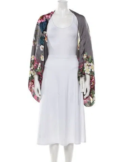 Pre-owned Ted Baker Silk Floral Print Jacket In Multicolor