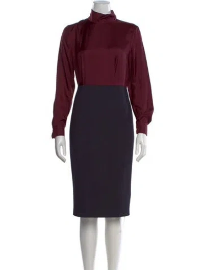 Pre-owned Ted Baker Silk Knee-length Dress In Black