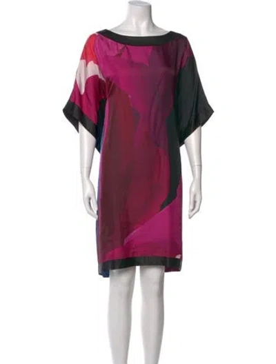 Pre-owned Ted Baker Silk Knee-length Dress In Pink