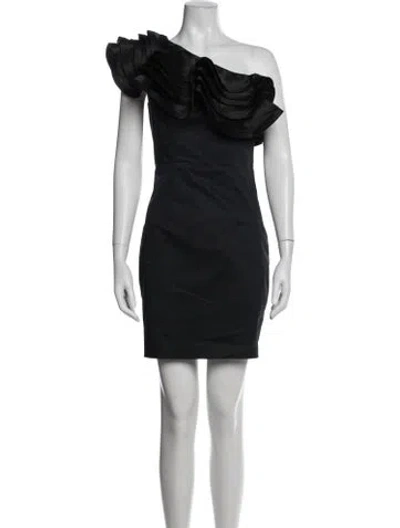 Pre-owned Ted Baker Silk Mini Dress In Black