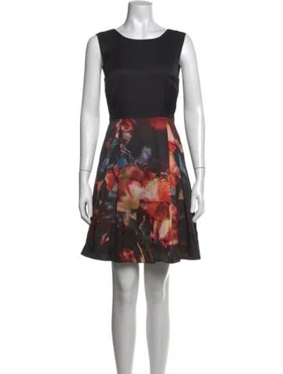 Pre-owned Ted Baker Silk Mini Dress In Black
