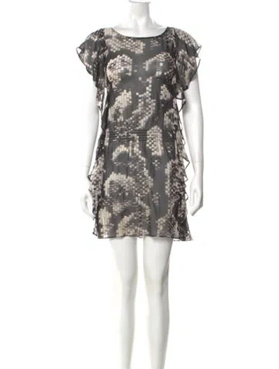 Pre-owned Ted Baker Silk Mini Dress In Multi