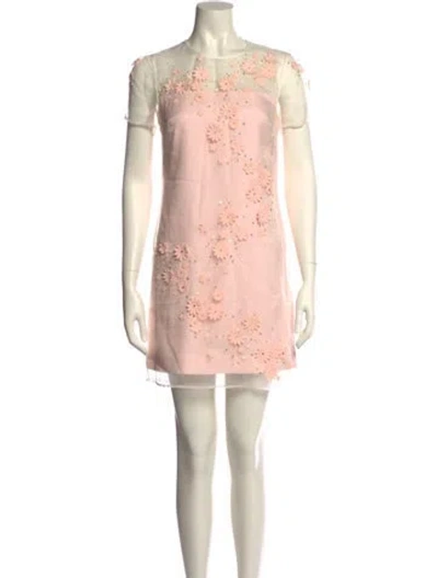 Pre-owned Ted Baker Silk Mini Dress In Neutral