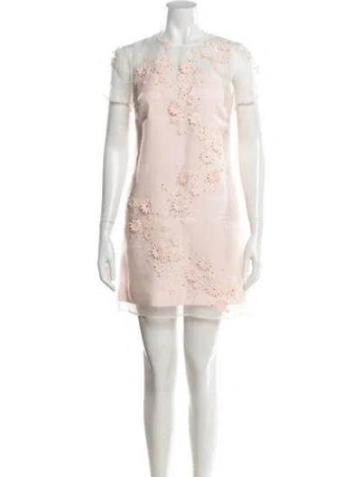 Pre-owned Ted Baker Silk Mini Dress In Neutrals
