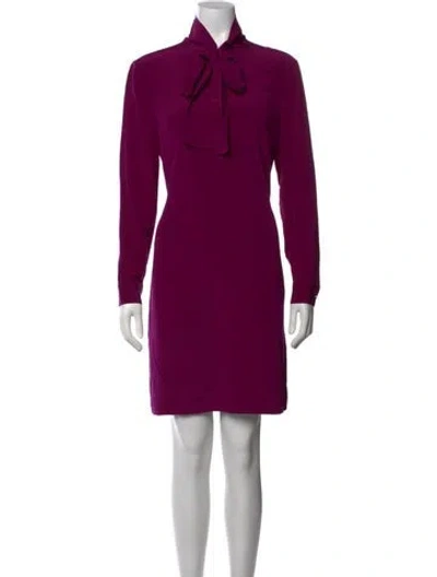 Pre-owned Ted Baker Silk Mini Dress In Purple