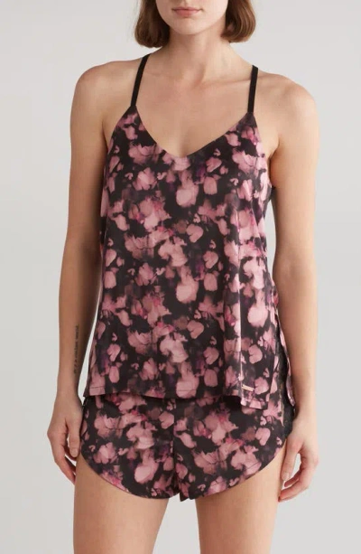 Ted Baker London Silky Satin Pinnacle Lace Camisole & Shorts Pajamas In Animal Tie Dye
