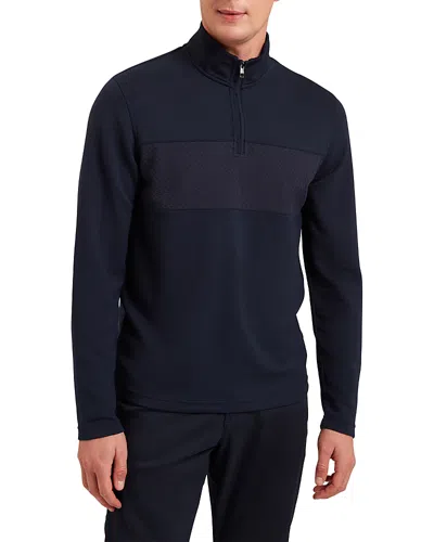 TED BAKER SIMONEA TEXTURED PANEL HALF ZIP SWEATSHIRT