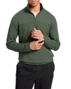 Ted Baker Simonea Textured Panel Half Zip Sweatshirt In Green