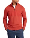 Ted Baker Simonea Textured Panel Half Zip Sweatshirt In Red
