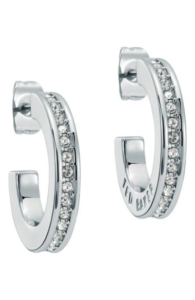 Ted Baker Sinliaa Pavé Hoop Earrings In Metallic