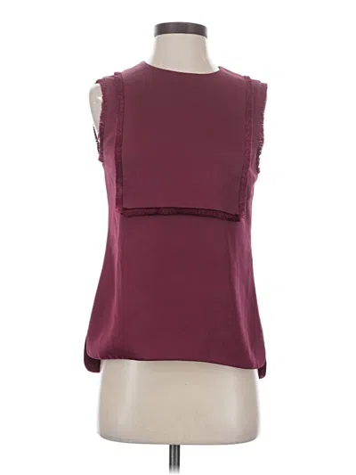 Pre-owned Ted Baker Sleeveless Blouse In Burgundy