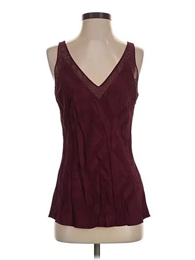 Pre-owned Ted Baker Sleeveless Blouse In Burgundy