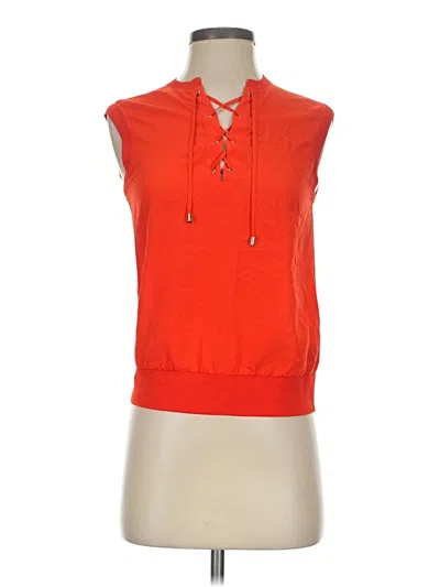 Pre-owned Ted Baker Sleeveless Blouse In Orange