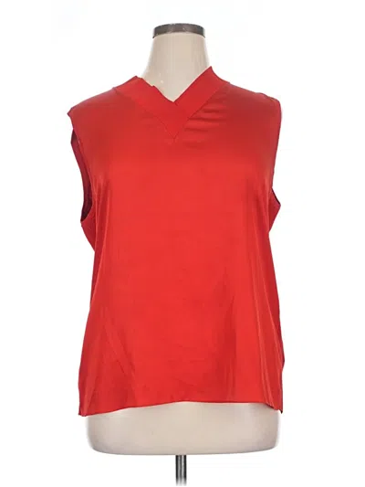 Pre-owned Ted Baker Sleeveless Blouse In Red