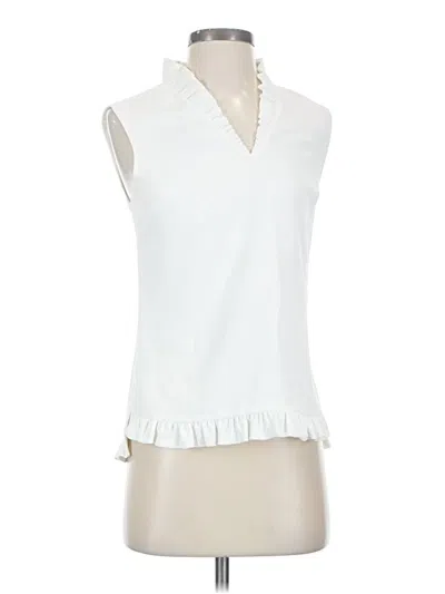 Pre-owned Ted Baker Sleeveless Blouse In White