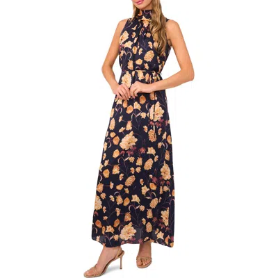 Ted Baker Sleeveless Floral Bow Back Maxi Dress In Blue