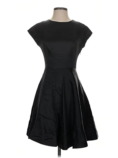 Pre-owned Ted Baker Sleeveless Silk Top Black Boatneck Tops