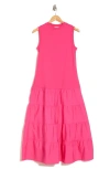 Ted Baker Sleeveless Tiered Maxi Dress In Bright Pink