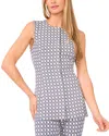 Ted Baker Geo Print Sleeveless Button-up Tunic In Blue