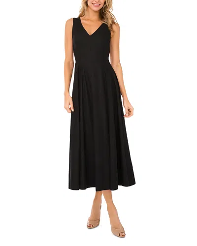 TED BAKER SLEEVELESS V NECK PLEATED MAXI DRESS