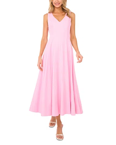 TED BAKER SLEEVELESS V NECK PLEATED MAXI DRESS