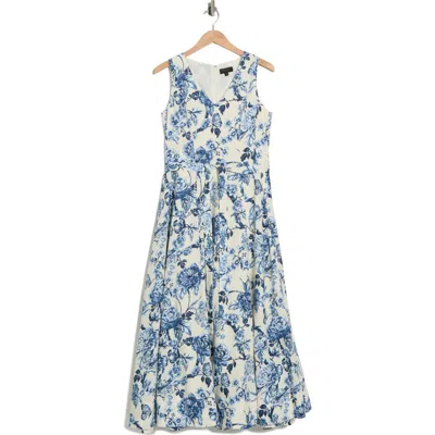 Ted Baker Sleeveless V-neck Maxi Dress In Blue