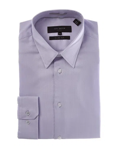Ted Baker Slim Fit Dress Shirt In Brown