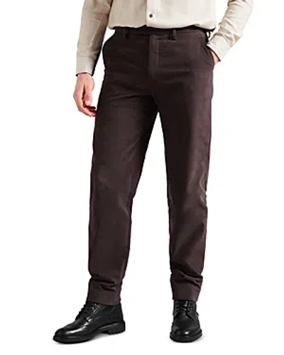 Ted Baker Slim Fit Moleskin Pants In Dark Brown