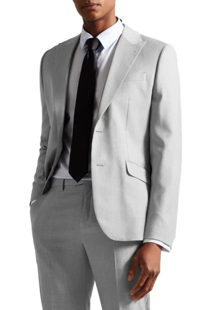 Ted Baker Slim Fit Wool Suit In Light Grey