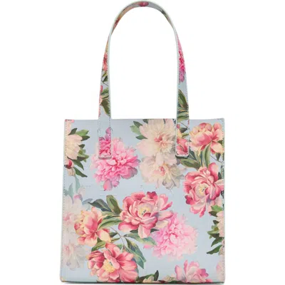 Ted Baker Small Seacon Floral Faux Leather Tote In Multi