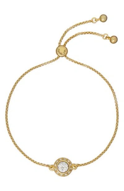 Ted Baker Soleta Solitaire Crystal Slider Bracelet In Gold