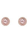 Ted Baker Soletia: Solitaire Sparkle Crystal Stud Earrings In Rose Gold Tone Vint Rose Crys