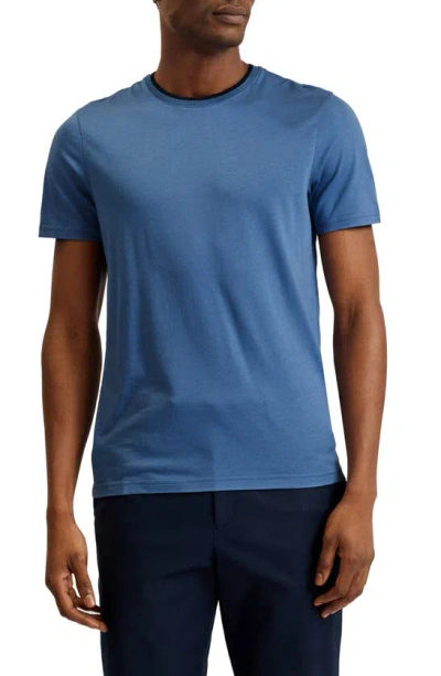 Ted Baker Solid T-shirt In Blue