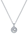 Ted Baker Soltell Solitaire Crystal Halo Pendant Necklace In Silver Tone Clear Crystal