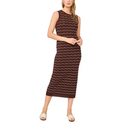 Ted Baker Sophie Scallop Sleeveless Midi Sweater Dress In Brown