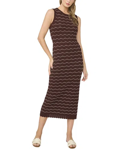 Ted Baker Sophie Scallop Sleeveless Midi Sweater Dress In Brown