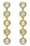 Ted Baker Sorella Linear Drop Earrings In Gold Tone/clear Crystal