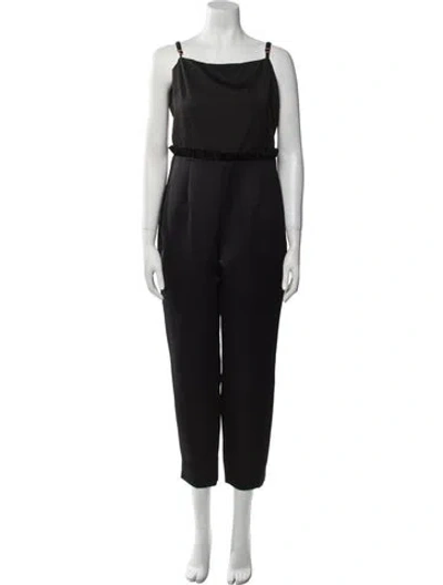 Pre-owned Ted Baker Square Neckline Jumpsuit In Black