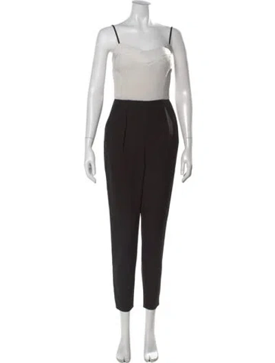 Pre-owned Ted Baker Square Neckline Jumpsuit In Black