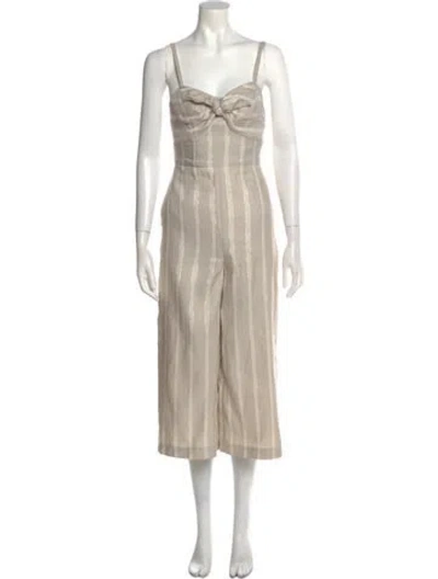Pre-owned Ted Baker Square Neckline Jumpsuit In Neutral