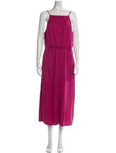 Pre-owned Ted Baker Square Neckline Jumpsuit In Red