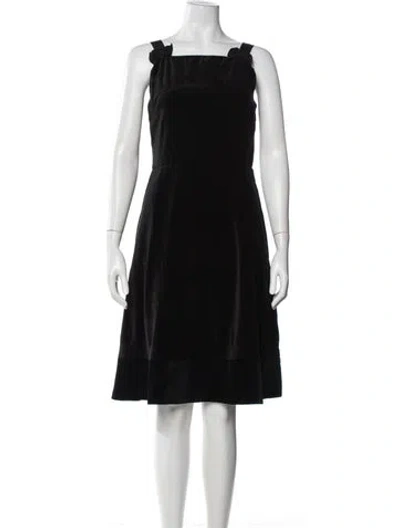 Pre-owned Ted Baker Square Neckline Knee-length Dress W/ Tags In Black