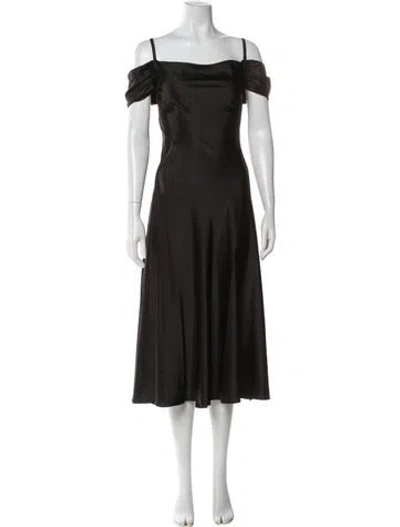 Pre-owned Ted Baker Square Neckline Long Dress W/ Tags In Green