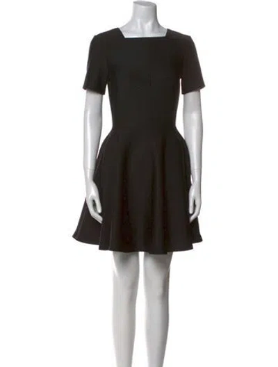 Pre-owned Ted Baker Square Neckline Mini Dress In Black