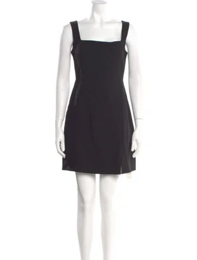 Pre-owned Ted Baker Square Neckline Mini Dress In Black