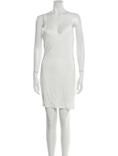 Pre-owned Ted Baker Square Neckline Mini Dress In Neutral