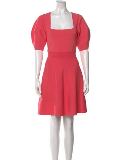Pre-owned Ted Baker Square Neckline Mini Dress In Pink